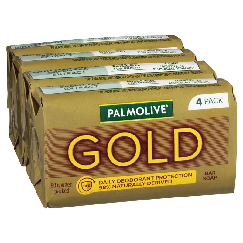 Load image into Gallery viewer, Palmolive Soap Bar Gold 90g 4 Pack