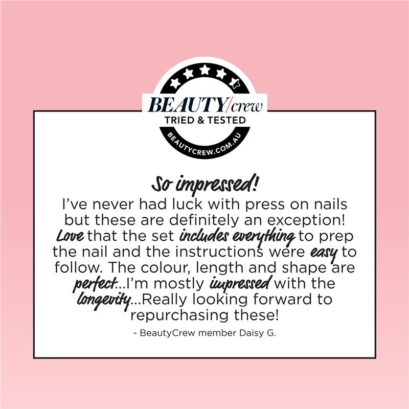 Load image into Gallery viewer, Glam By Manicare Glam Ready Pre-Glued Nails Rose Petal Jelly 30 Pieces