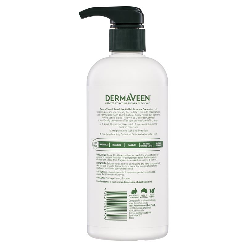 Load image into Gallery viewer, DermaVeen Sensitive Relief Eczema Cream 500mL