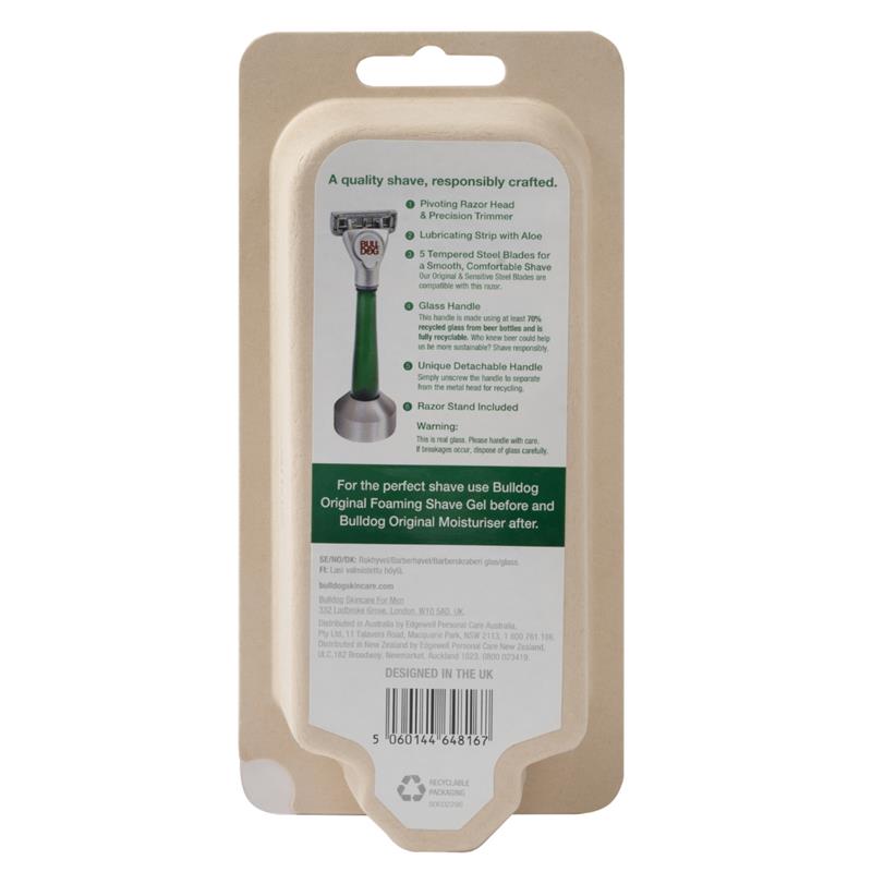 Load image into Gallery viewer, Bulldog Original Glass Razor &amp; Stand Kit + 1 Blade
