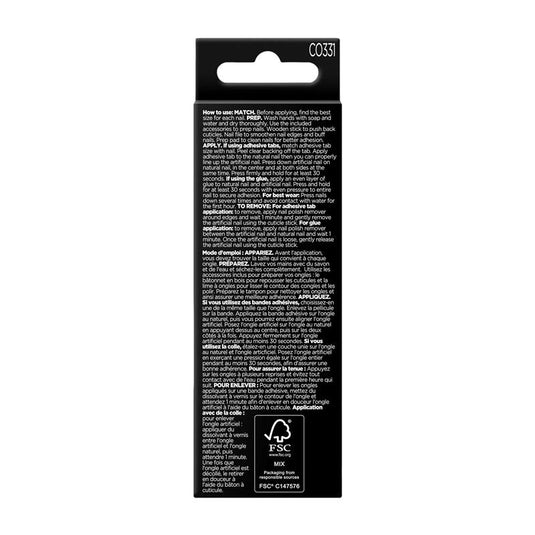 Sally Hansen Salon Effects Perfect Manicure 24 Coffin Press On Nails Meet me in the Metal