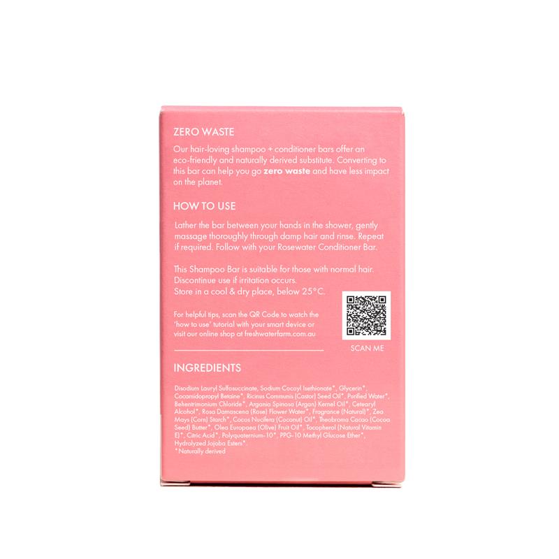 Load image into Gallery viewer, Freshwater Farm Australia Rosewater Cleansing Shampoo Bar 100g

