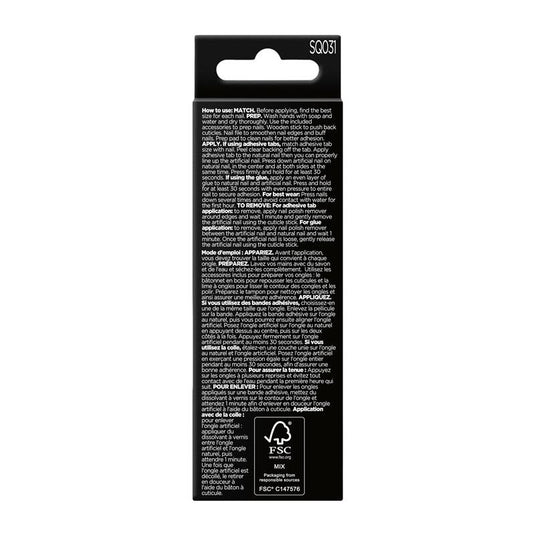 Sally Hansen Salon Effects Perfect Manicure 24 Square Press On Nails Block Party