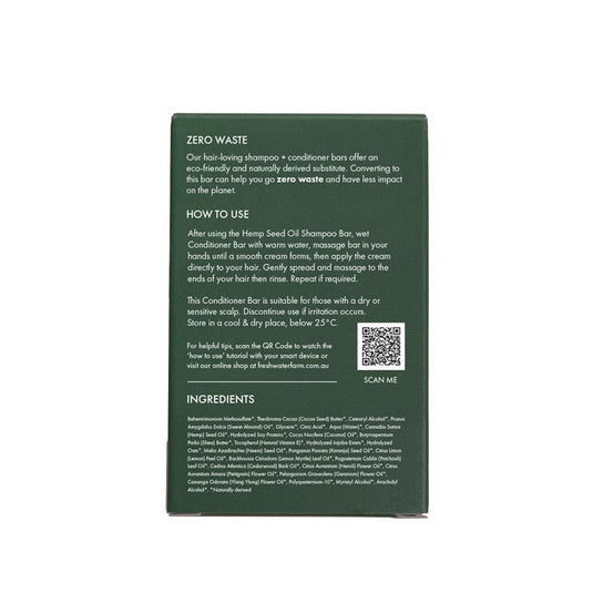 Freshwater Farm Australia Hemp Seed Oil Hydrating Conditioner Bar 70g