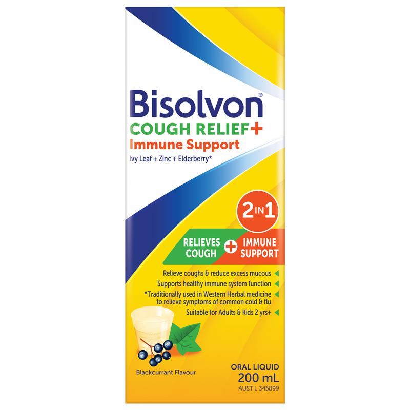Load image into Gallery viewer, Bisolvon Cough Relief + Immune Support Cough Syrup for Kids + Adults - 200mL
