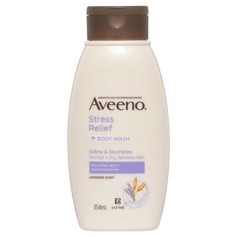 Load image into Gallery viewer, Aveeno Stress Relief Hydrating Lavender Scent Body Wash 354ml
