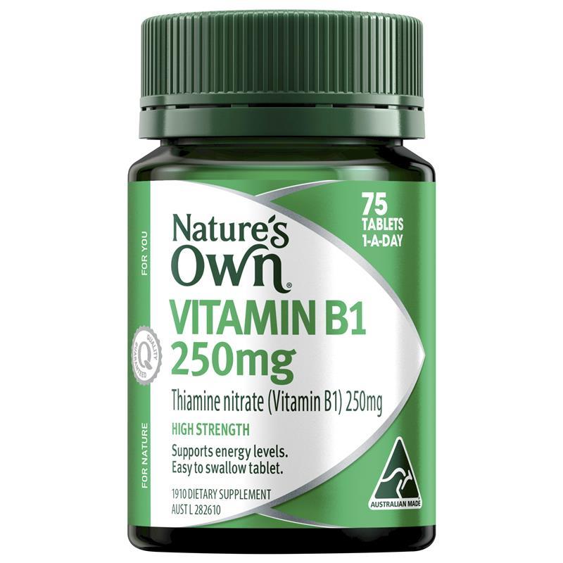 Load image into Gallery viewer, Nature's Own High Strength Vitamin B1 250mg 75 Tablets
