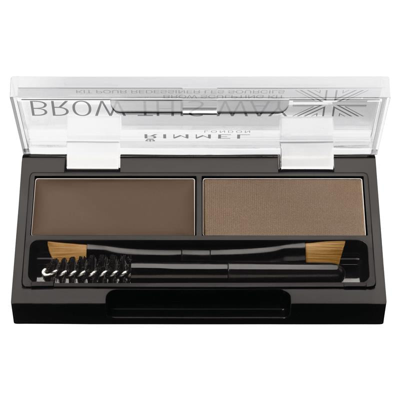 Load image into Gallery viewer, Rimmel Brow This Way Eyebrow Powder Kit 002 Mid Brown
