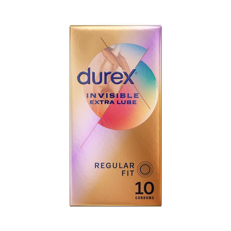 Load image into Gallery viewer, Durex Invisible Condoms Extra Lube 10 Pack
