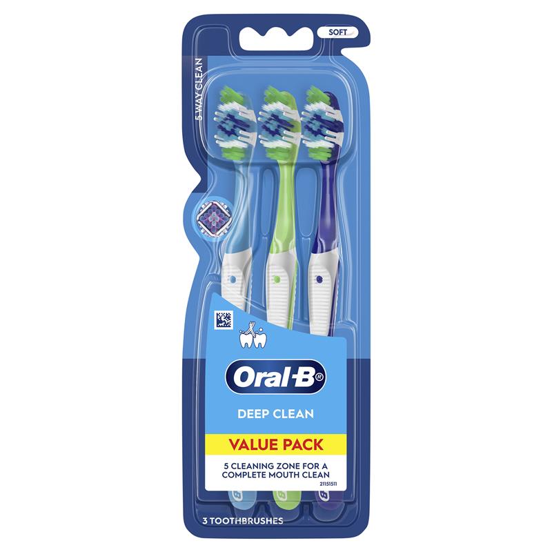 Load image into Gallery viewer, Oral B Toothbrush Complete 5 Way Clean Soft 3 Pack
