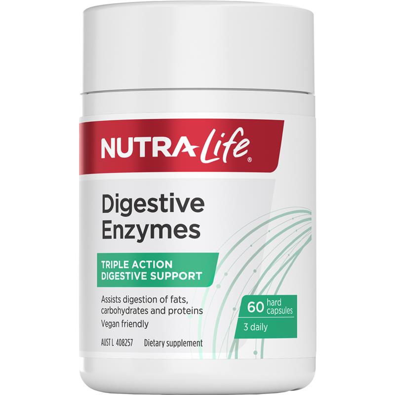 Load image into Gallery viewer, Nutra-Life Digestive Enzymes 60 Capsules
