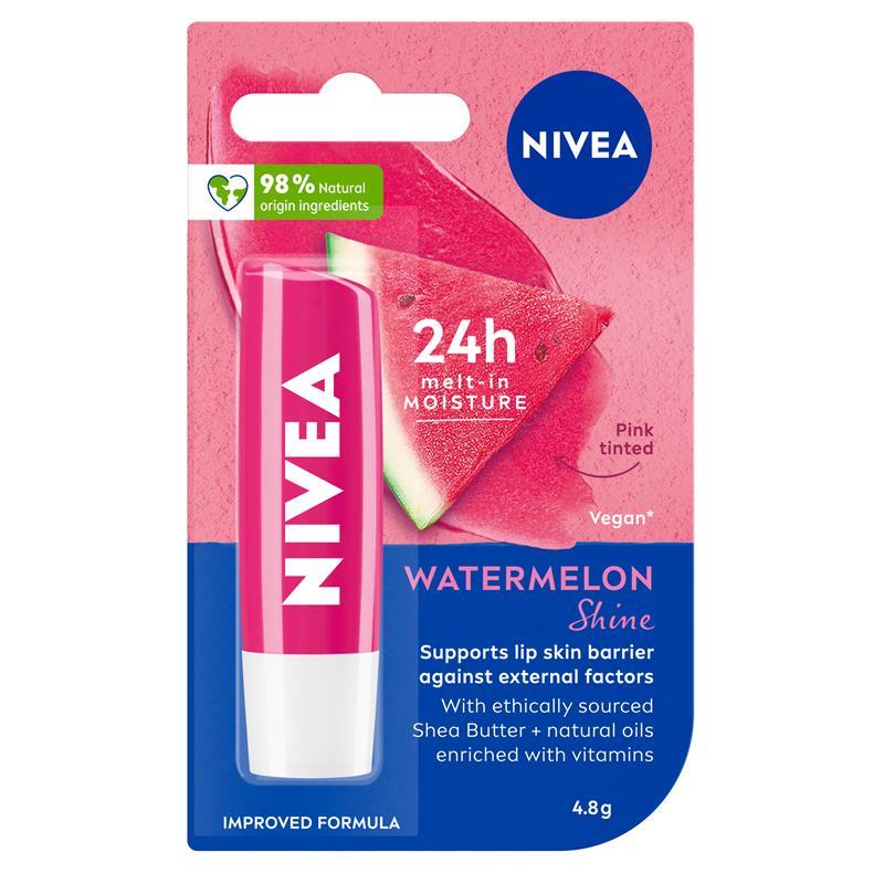 Load image into Gallery viewer, NIVEA Lip Care Watermelon Shine Balm 4.8g
