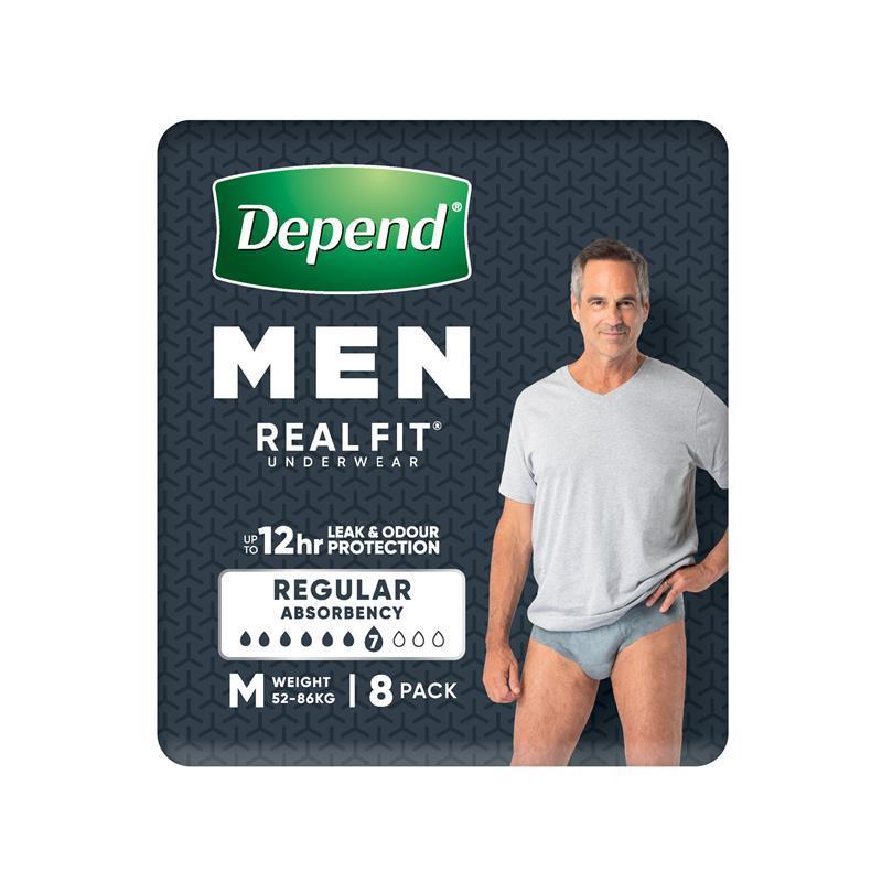 Load image into Gallery viewer, Depend Men Real Fit Underwear Medium 8 Pack
