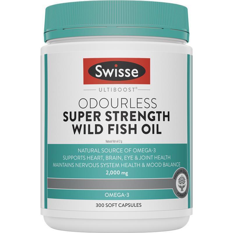 Load image into Gallery viewer, Swisse Ultiboost Odourless Super Strength Wild Fish Oil 2000mg 300 Capsules Exclusive Size
