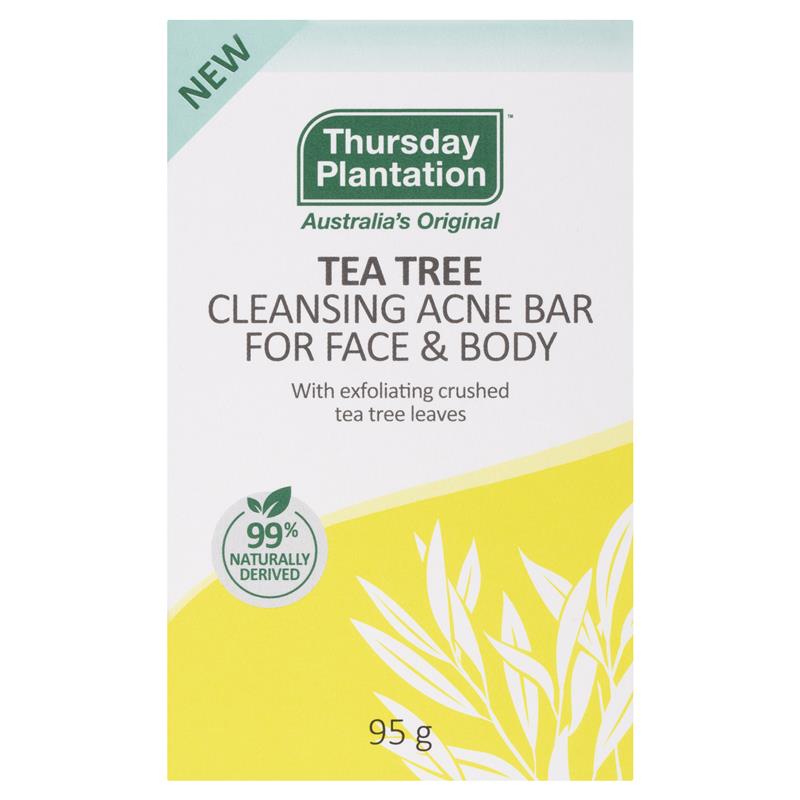 Load image into Gallery viewer, Thursday Plantation Tea Tree Cleansing Acne Bar for Face &amp; Body 95g
