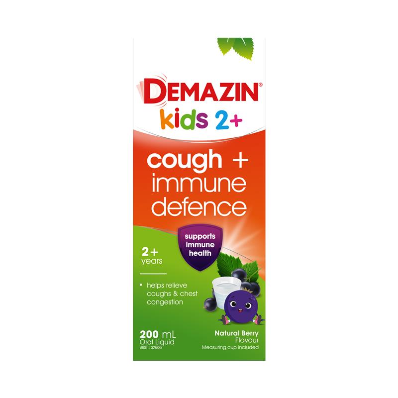 Load image into Gallery viewer, Demazin Kids 2+ Cough + Immune Defence 200ml
