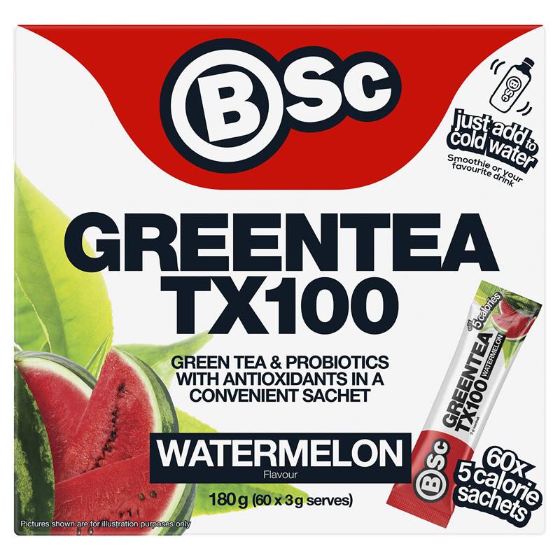 Load image into Gallery viewer, BSc Green Tea TX100 Watermelon 60 x 3g Serve NEW
