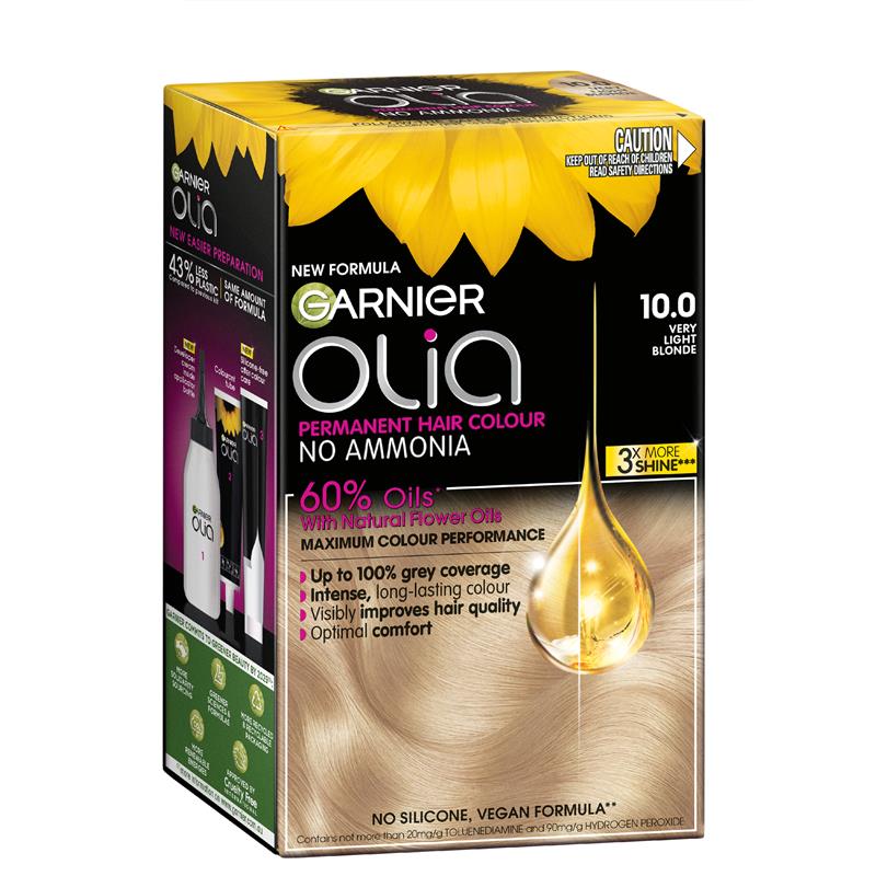 Load image into Gallery viewer, Garnier Olia 10.0 Very Light Blonde Permanent Hair Colour No Ammonia 60% Oils
