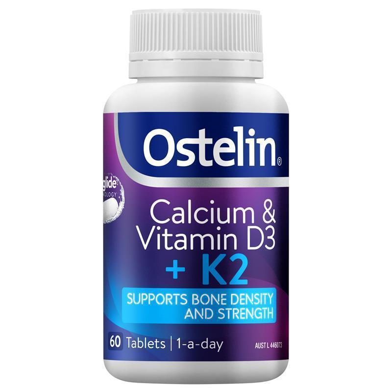 Load image into Gallery viewer, Ostelin Calcium &amp; Vitamin D3 + K2 60 Tablets
