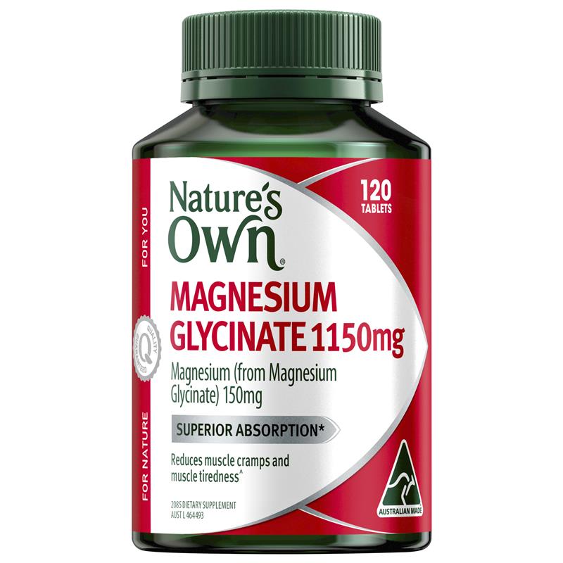 Load image into Gallery viewer, Nature's Own Magnesium Glycinate 120 Tablets
