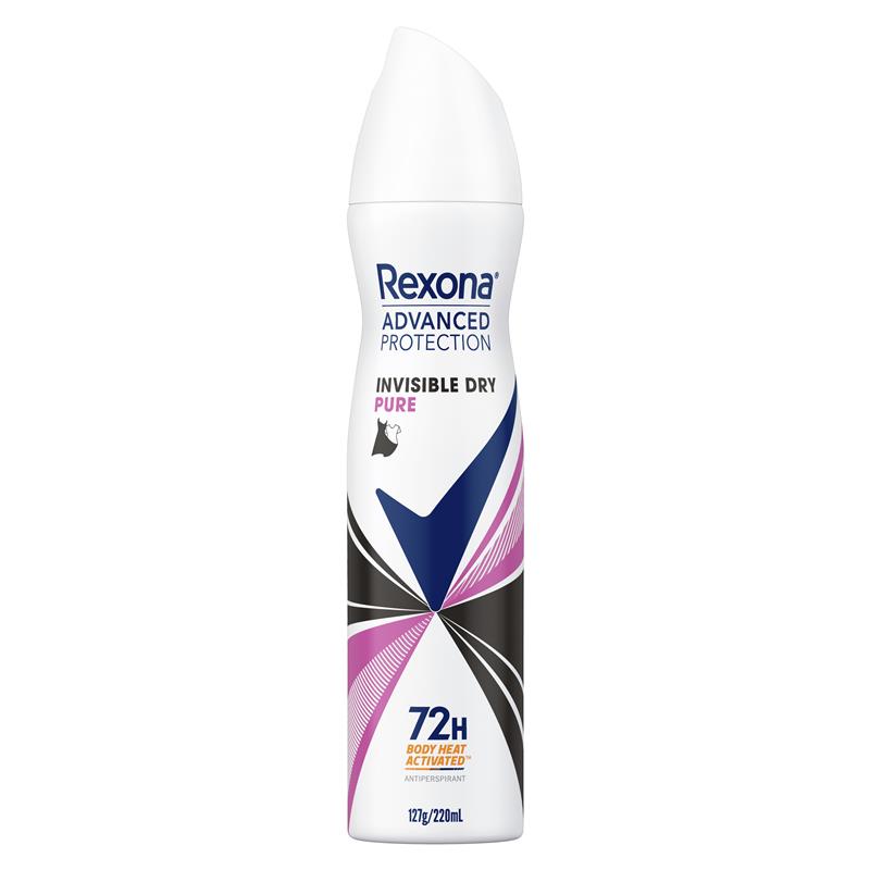 Load image into Gallery viewer, Rexona Women Advanced Antiperspirant Aerosol Invisible Dry Pure 220ml
