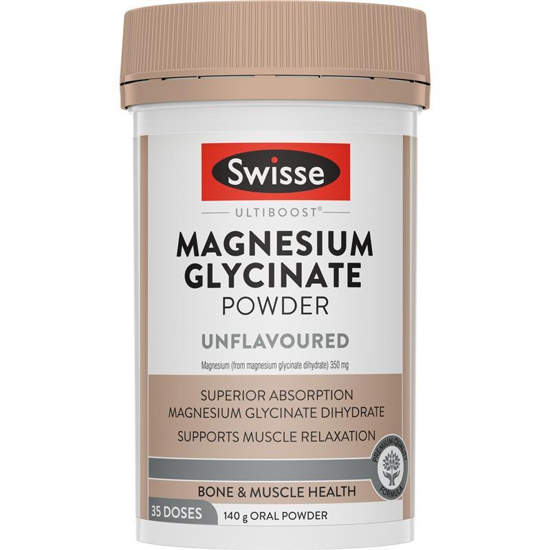 Load image into Gallery viewer, Swisse Ultiboost Magnesium Glycinate Unflavoured Powder 140g
