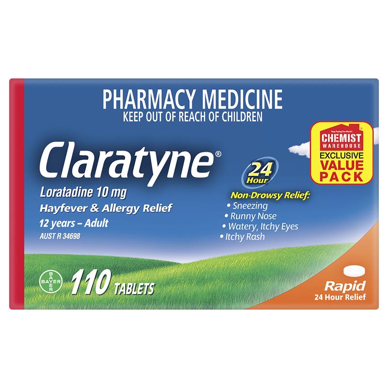Load image into Gallery viewer, Claratyne Allergy &amp; Hayfever Relief Antihistamine Tablets 110 Pack
