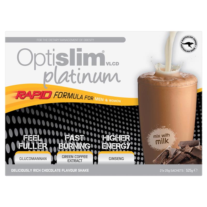 Load image into Gallery viewer, Optislim VLCD Platinum Chocolate Shake 21x25g Sachets
