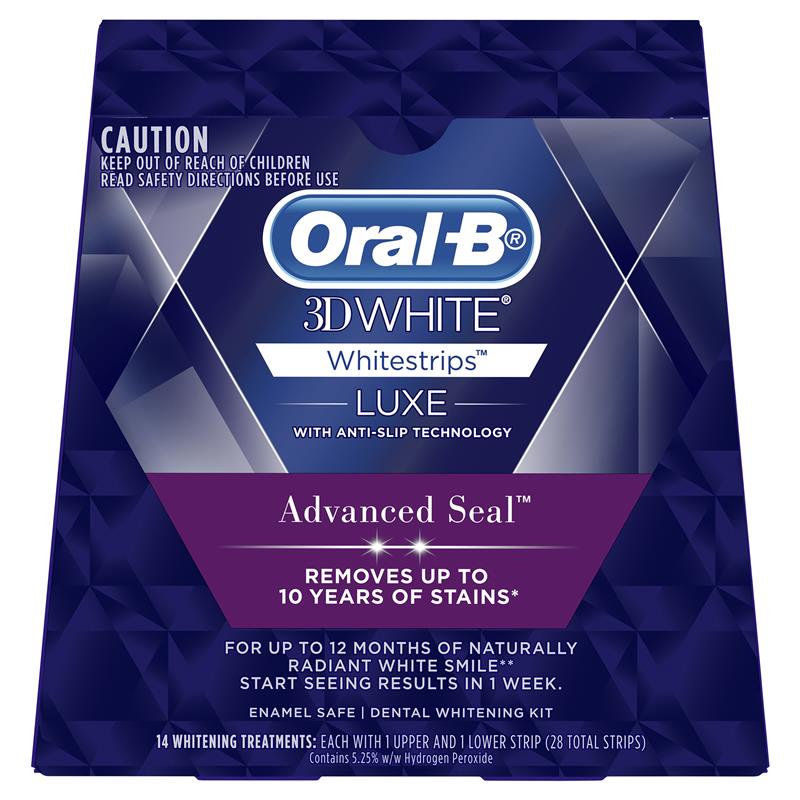Load image into Gallery viewer, Oral B 3D White Luxe Advanced Seal 14 Teeth Whitening Treatments
