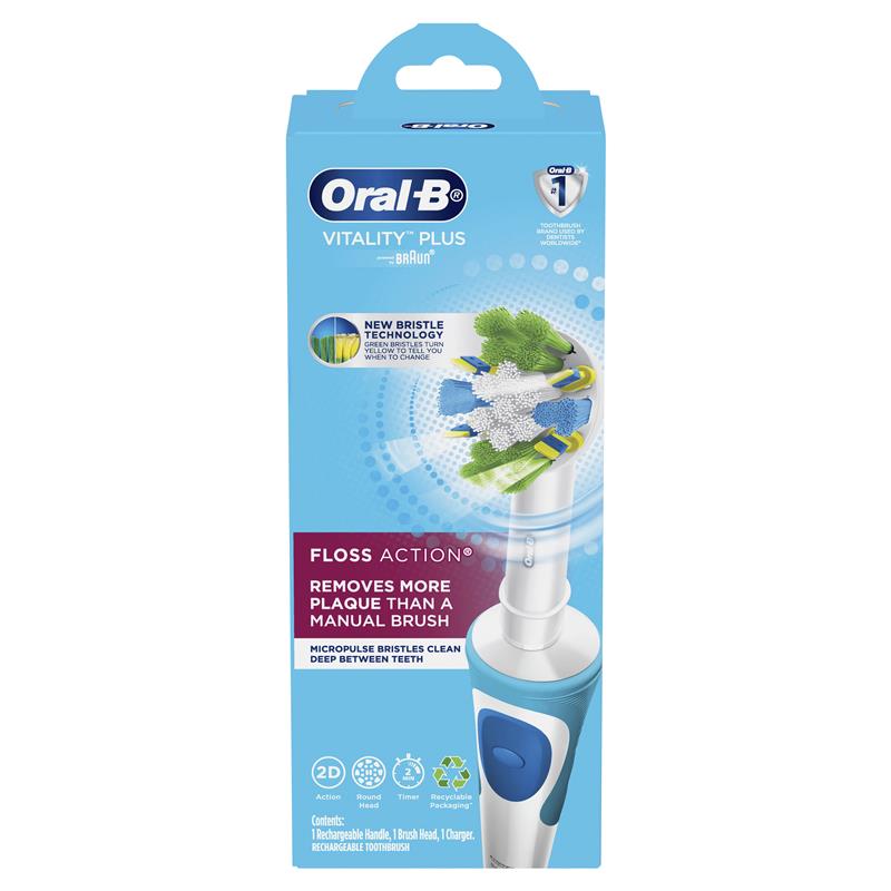 Load image into Gallery viewer, Oral B Vitality Plus Power Toothbrush Floss Action

