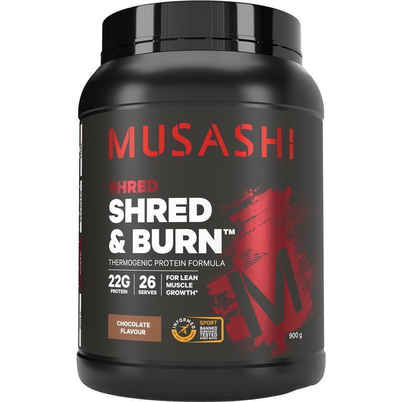 Load image into Gallery viewer, Musashi Shred And Burn Chocolate 900g
