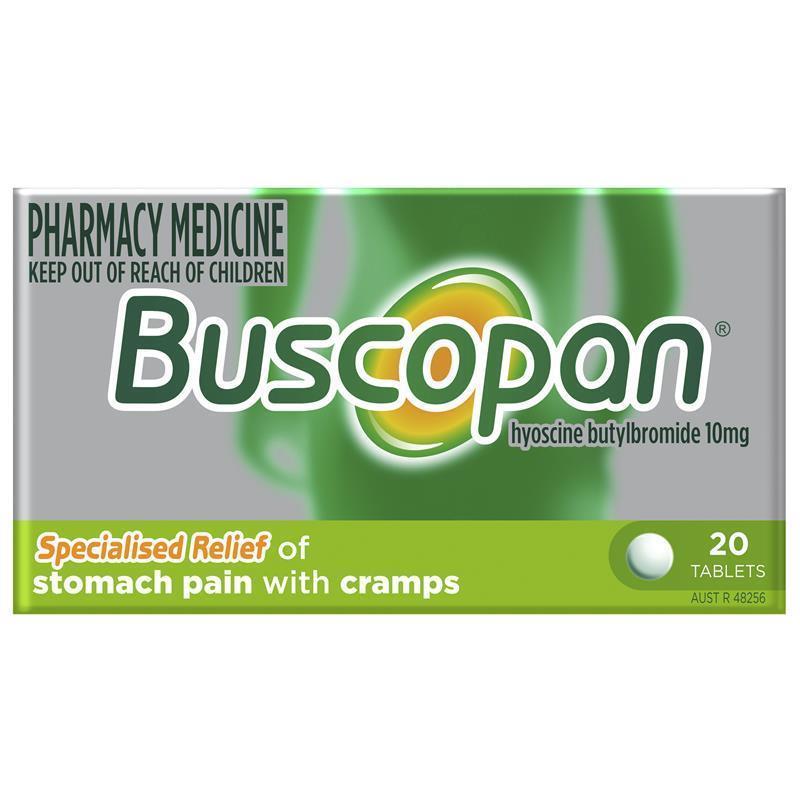 Load image into Gallery viewer, Buscopan Stomach Cramps Pain Relief 10mg Tablets 20 Pack
