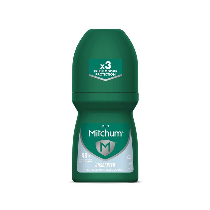 Load image into Gallery viewer, Mitchum for Men Anti-Perspirant Deodorant  Unscented Roll On 50ml

