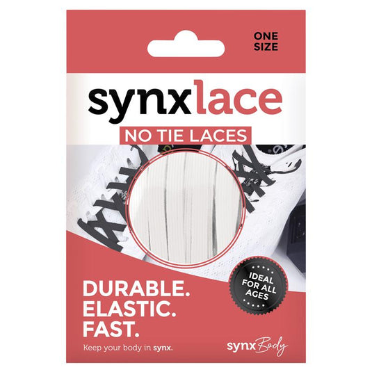 Synxlace No Tie Laces White