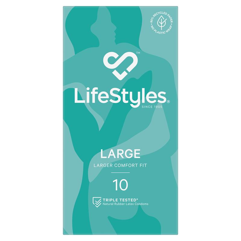 Load image into Gallery viewer, LifeStyles Condoms Large 10 Pack
