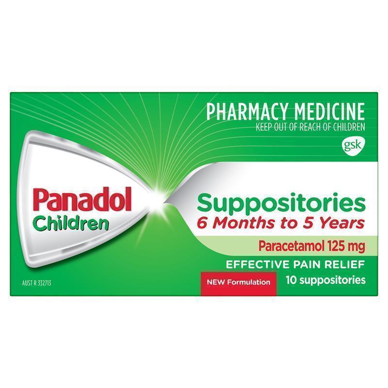 Load image into Gallery viewer, Panadol 125mg 6 Months - 5 Years 10 Suppositories
