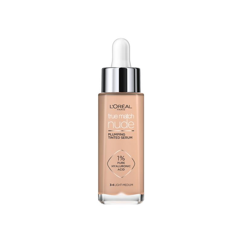 Load image into Gallery viewer, L'Oreal Paris True Match Nude Plumping Tinted Serum 3-4 Light Medium
