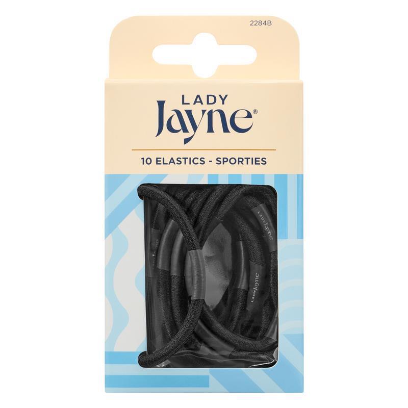 Load image into Gallery viewer, Lady Jayne Super Hold Elastics, Thick, Black, Pk 10
