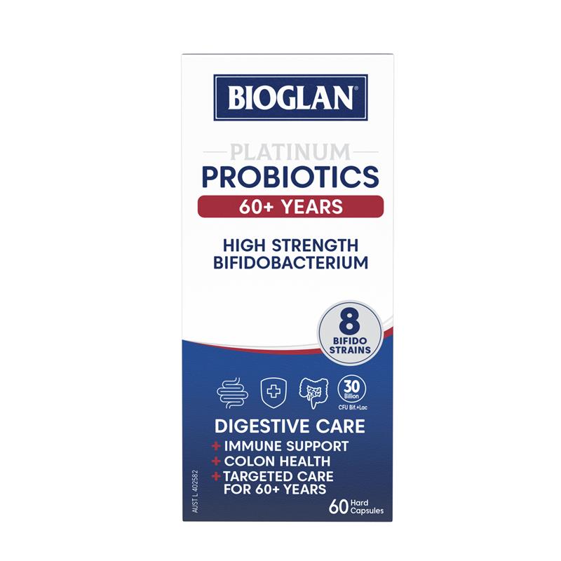Load image into Gallery viewer, Bioglan Platinum Probiotics 60+ Years 60 Capsules
