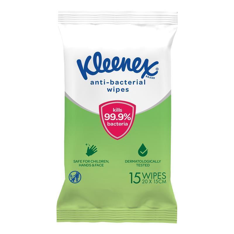 Load image into Gallery viewer, Kleenex Antibacterial Wipes 15 Pack
