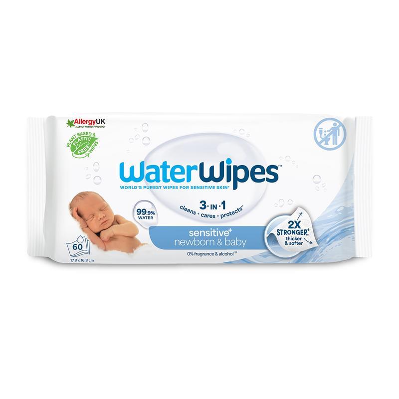 Load image into Gallery viewer, WaterWipes Baby &amp; Newborn Sensitive Wipes 60 Pack
