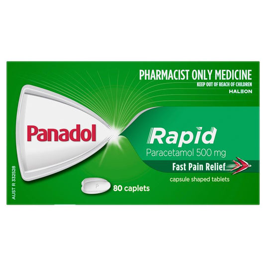Panadol Rapid Paracetamol Pain Relief 80 Caplets