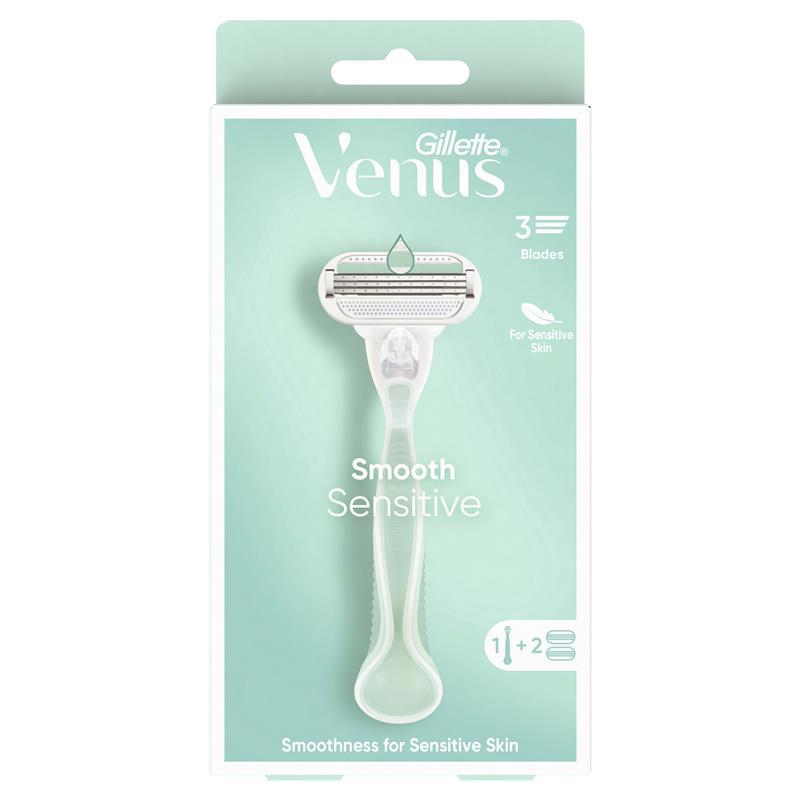 Load image into Gallery viewer, Gillette Venus Smooth Sensitive Razor Handle + 2 Blades
