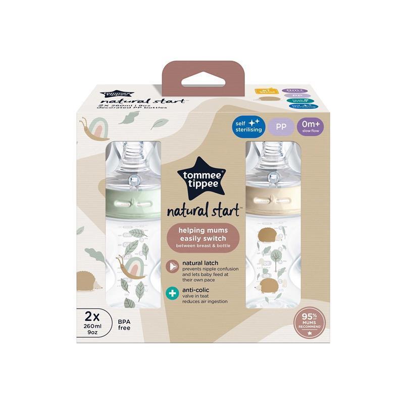 Load image into Gallery viewer, Tommee Tippee Natural Start 260ml PP Decorated Bottles 2 Pack
