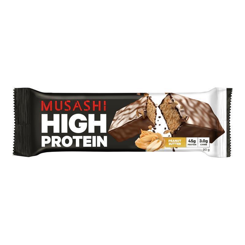 Load image into Gallery viewer, Musashi High Protein Bar Peanut Butter 90g
