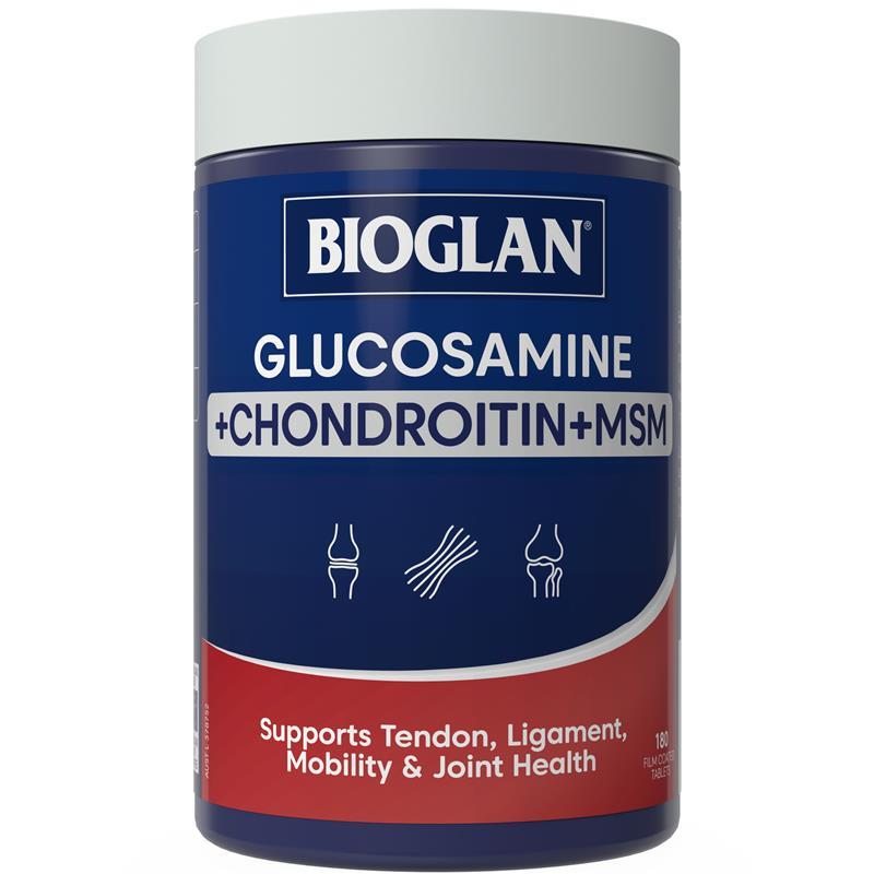 Load image into Gallery viewer, Bioglan Glucosamine Chondroitin + MSM 180 Tablets
