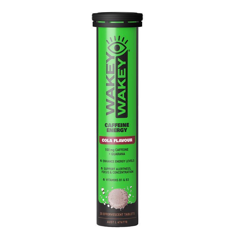 Load image into Gallery viewer, Wakey Wakey Caffeine Effervescent Cola Flavour 20 Tablets
