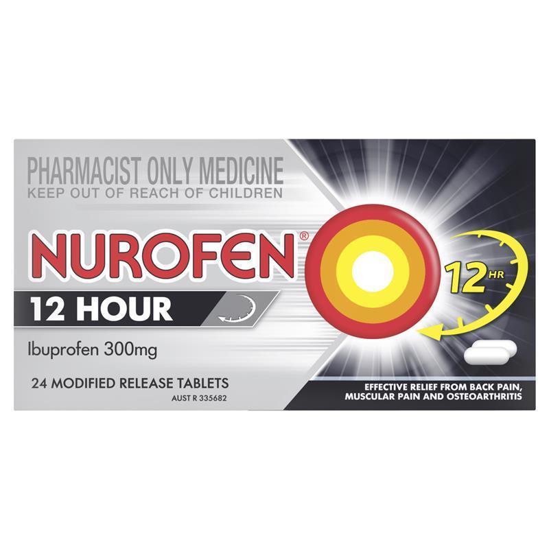 Load image into Gallery viewer, Nurofen 12 Hour Relief 300mg 24 Tablets - Ibuprofen (S3)
