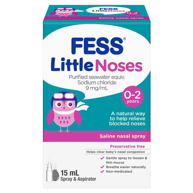 Load image into Gallery viewer, Fess Little Noses Saline Nose Spray + Aspirator 15ml
