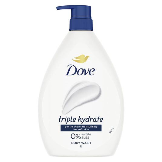 Dove Essential Care Triple Hydrate Body Wash 1 Litre